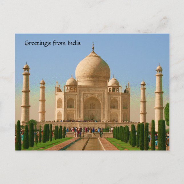 taj mahal bright vykort (Framsida)