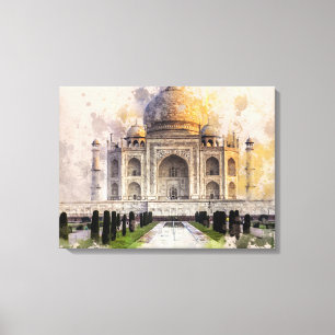 Taj Mahal Byggde ut ur Kärlek Canvastryck