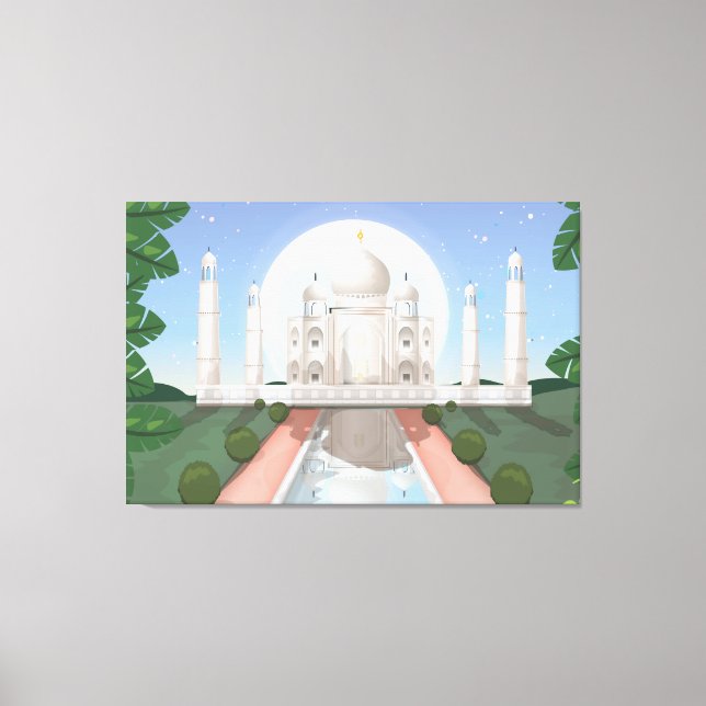 Taj Mahal Canvastryck (Framsida)