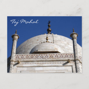 taj mahal domed vykort