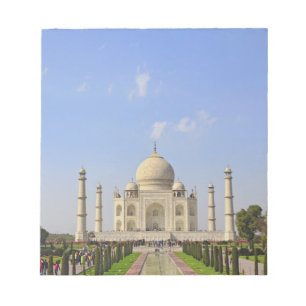 Taj Mahal, ett mausoleum beläget i Agra, Indien, Anteckningsblock