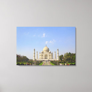 Taj Mahal, ett mausoleum beläget i Agra, Indien, Canvastryck