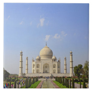 Taj Mahal, ett mausoleum beläget i Agra, Indien, Kakelplatta