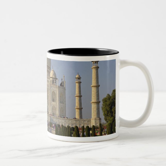 Taj Mahal, ett mausoleum i Agra, Indien, 2 Två-Tonad Mugg (Höger)