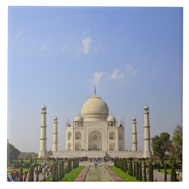 Taj Mahal, ett mausoleum i Agra, Indien. Kakelplatta (Framsidan)