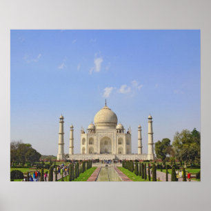 Taj Mahal, ett mausoleum i Agra, Indien. Poster