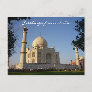 taj mahal hälsning vykort