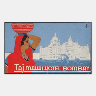 Taj Mahal Hotel (Bombay Indien) Rektangulärt Klistermärke