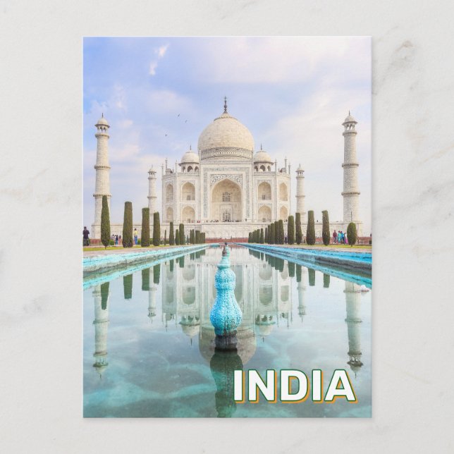 Taj Mahal in Agra, Indien Vykort (Framsida)
