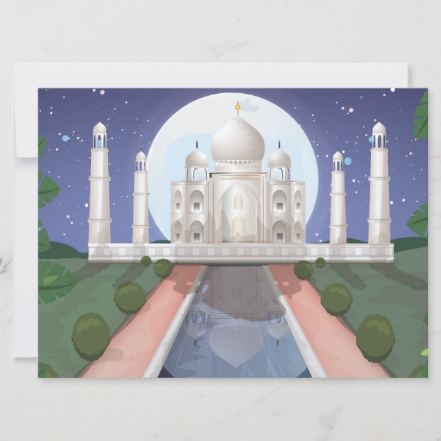 Taj Mahal Inbjudningar (Framsida)