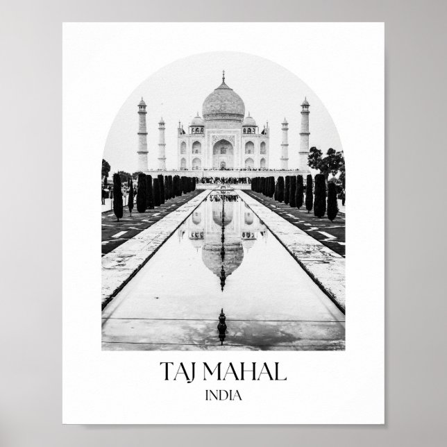 Taj Mahal India Arch Photo Print Poster (Framsidan)