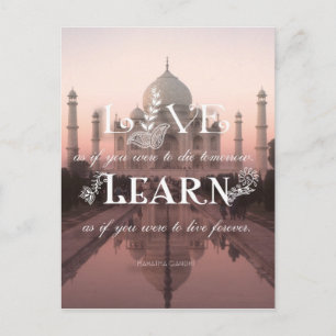 Taj Mahal India Live Find Gandhi - vykort