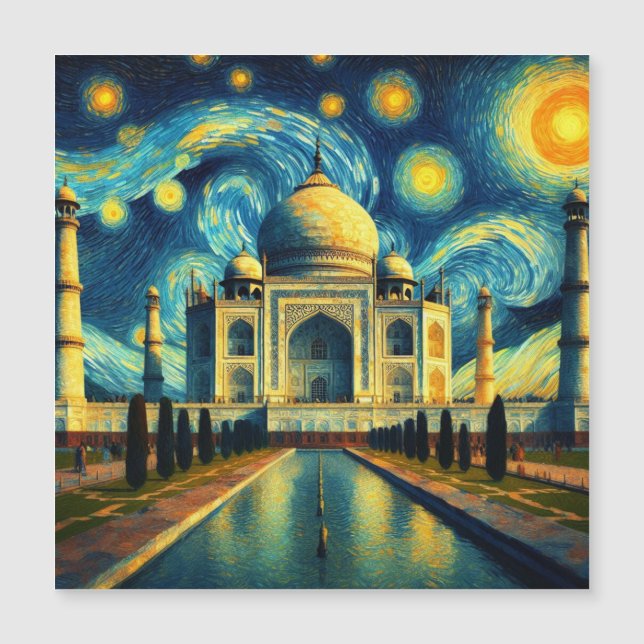 Taj Mahal India Starry Night (Framsida)
