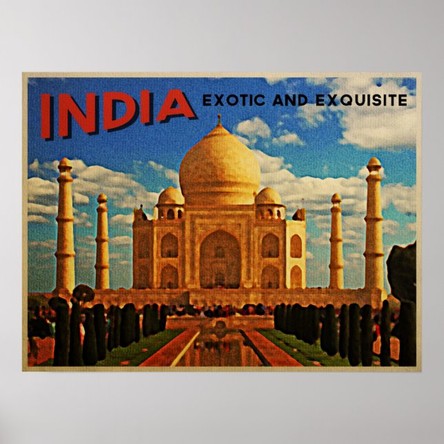 Taj Mahal India Vintage Poster (Framsidan)