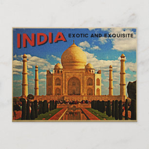 Taj Mahal India Vintage Vykort