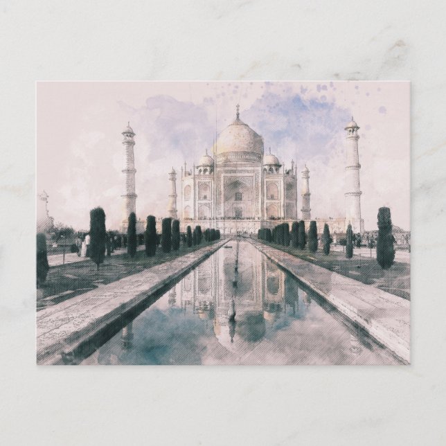 Taj Mahal, Indien Helg Vykort (Framsida)