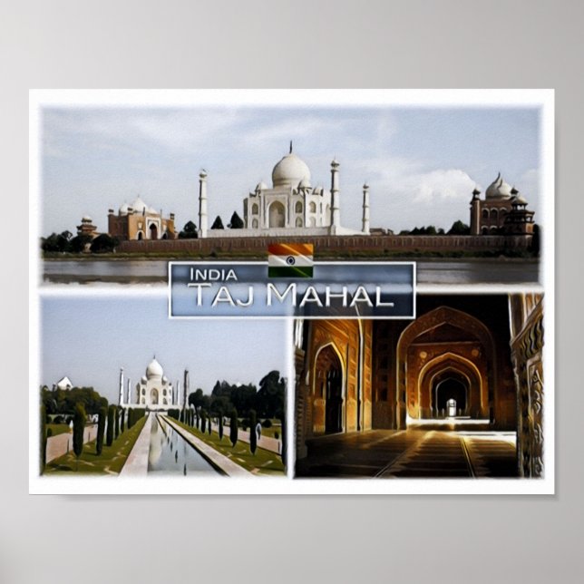 Taj Mahal - Indien Poster (Framsidan)