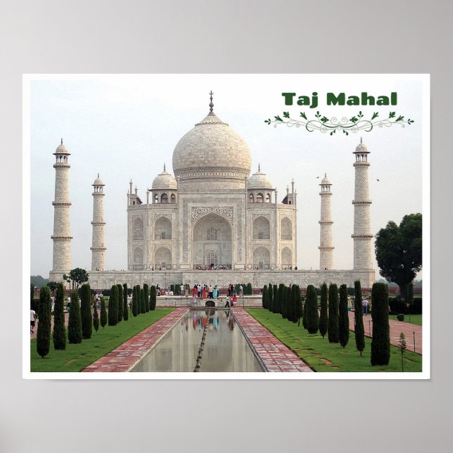 Taj Mahal - Indien Poster (Framsidan)