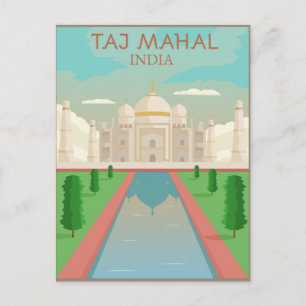 Taj Mahal, Indien Vykort