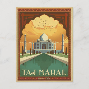 Taj Mahal, Indien Vykort