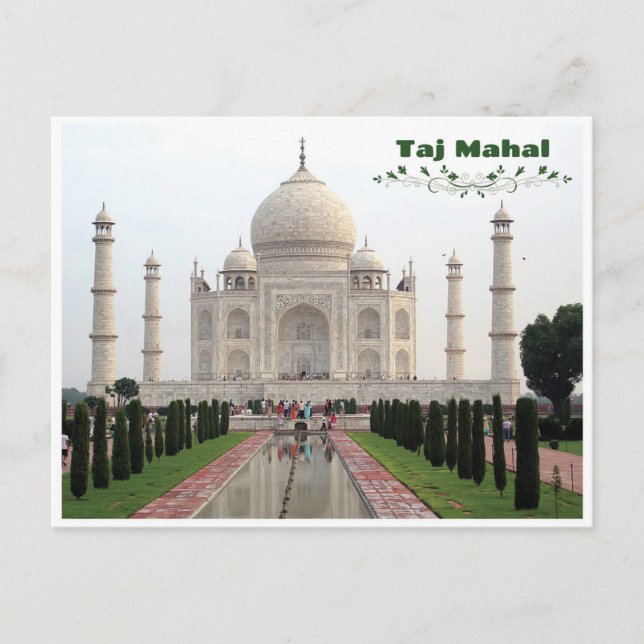 Taj Mahal - Indien Vykort (Framsida)