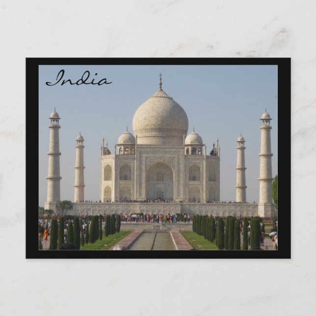 taj mahal indien vykort (Framsida)
