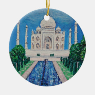 Taj Mahal Julgransprydnad Keramik