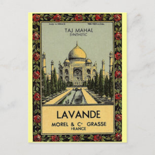 Taj Mahal Lavande Postcard Vykort