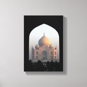 Taj Mahal Light of Dawn India Architecture Photo Canvastryck
