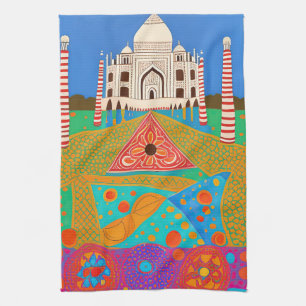 Taj Mahal-målning Kökshandduk