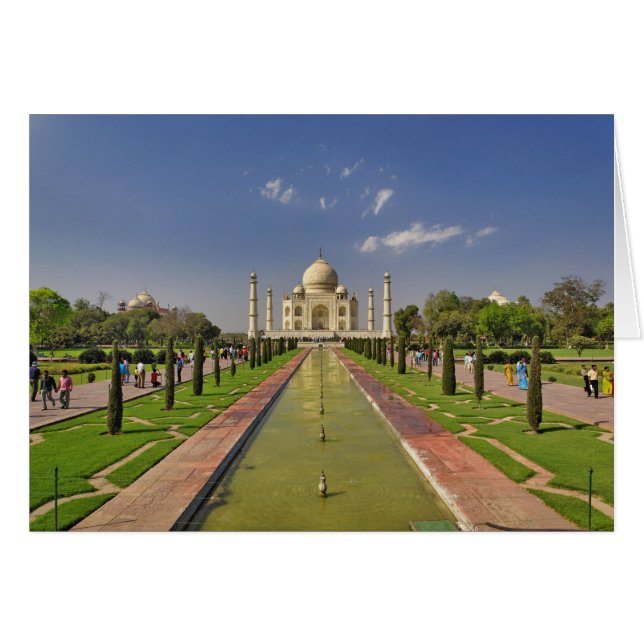 Taj Mahal-mausoleet / Agra, Indien 2 Hälsningskort (Framsidan Horizontal)