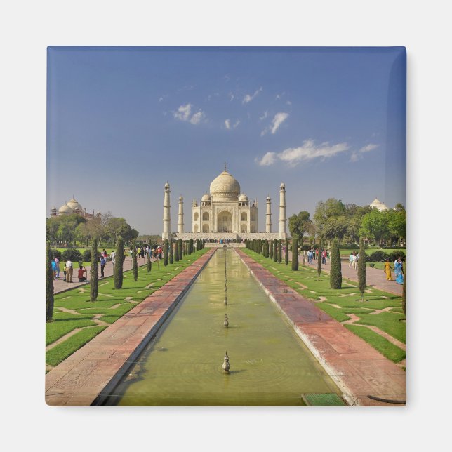 Taj Mahal mausoleum / Agra, Indien 2 Magnet (Framsidan)