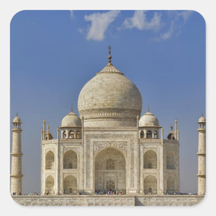 Taj Mahal mausoleum / Agra, Indien Fyrkantigt Klistermärke