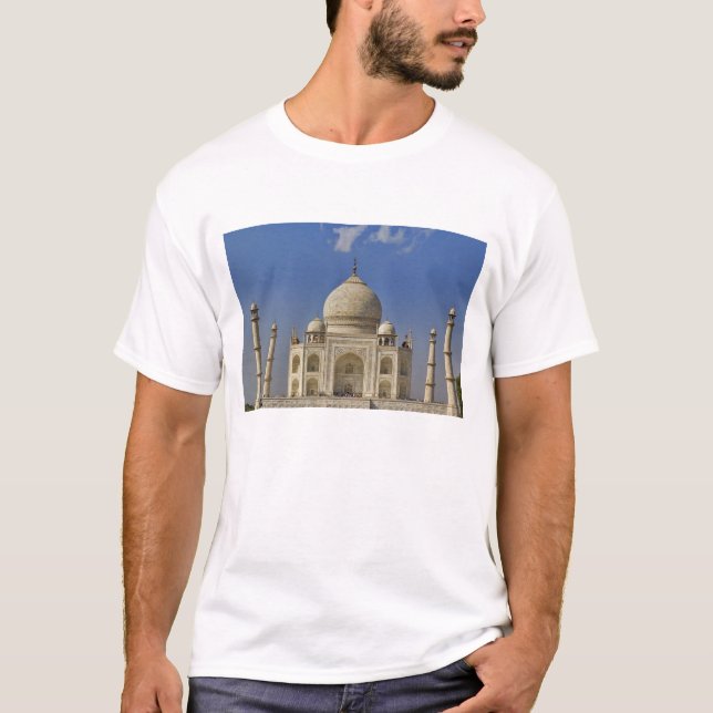 Taj Mahal mausoleum / Agra, Indien T-shirt (Framsida)