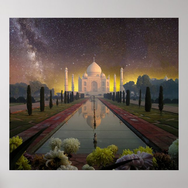 taj mahal Mausoleum India Poster (Framsidan)