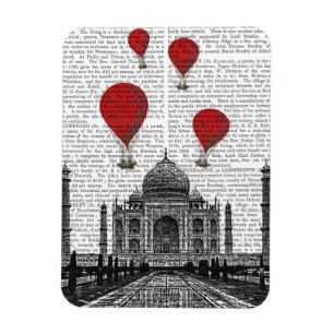 Taj Mahal och Red Luftballongs Magnet