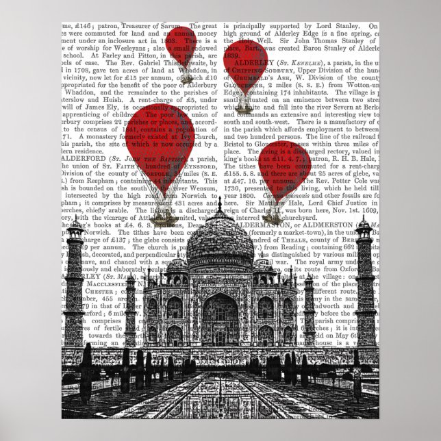 Taj Mahal och Red Luftballongs Poster (Framsidan)