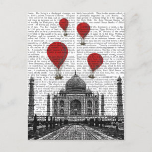 Taj Mahal och Red Luftballongs Vykort
