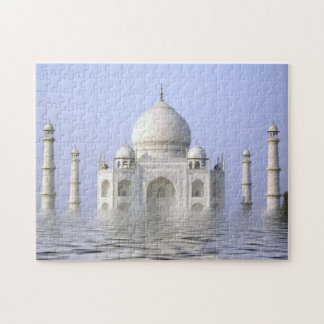 Taj-Mahal och Vatten jigszawa Puzzle Pussel
