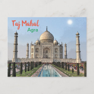 Taj Mahal of India Postcard Vykort