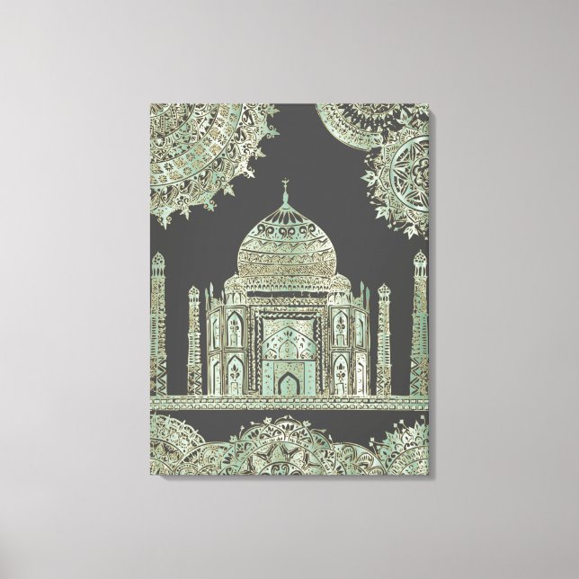 Taj Mahal - Oriental Bohemian Stil Canvastryck (Framsida)