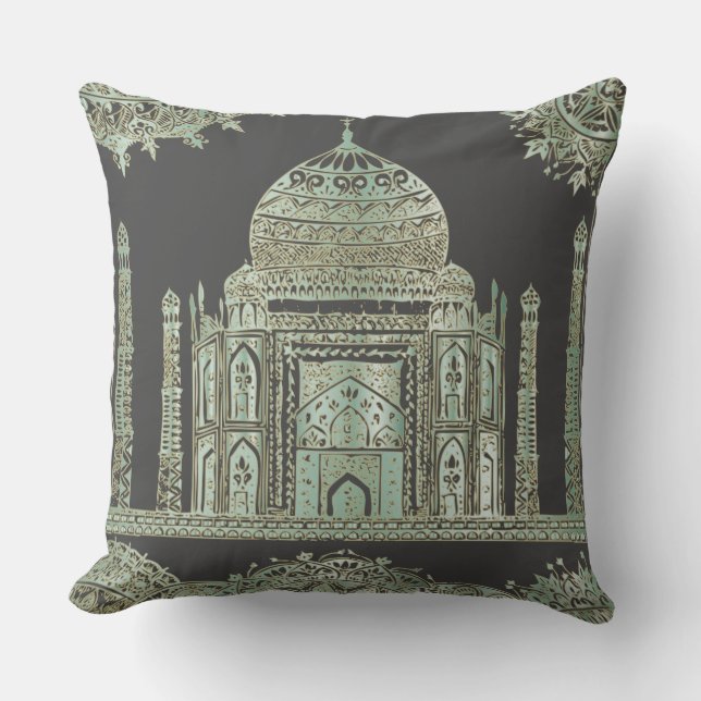Taj Mahal - Oriental Bohemian Stil Kudde (Framsida)