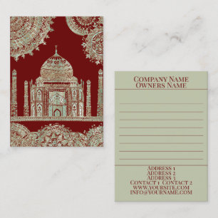 Taj Mahal - Oriental Bohemian Stil Visitkort