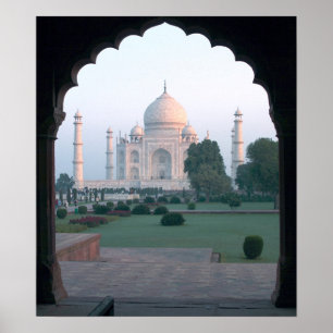Taj Mahal på gryningen Poster