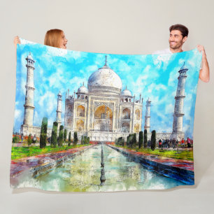 TAJ MAHAL PAINTING FLEECEFILT