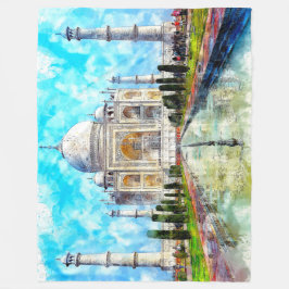 TAJ MAHAL PAINTING FLEECEFILT