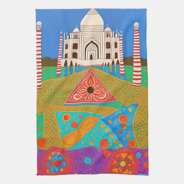 Taj Mahal painting Kökshandduk (Vertikal)