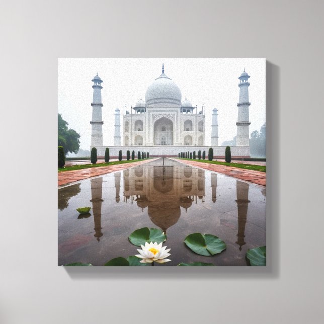 Taj Mahal Reflection Canvastryck (Framsida)