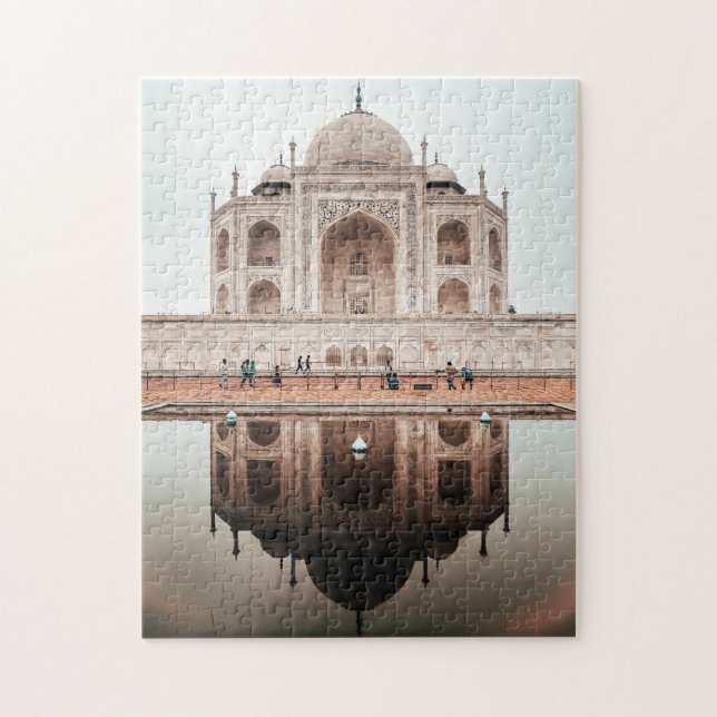 Taj Mahal Reflection India Architecture Pussel (Vertikal)