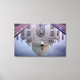 Taj Mahal-reflektion, Agra, Uttar Pradesh, Canvastryck